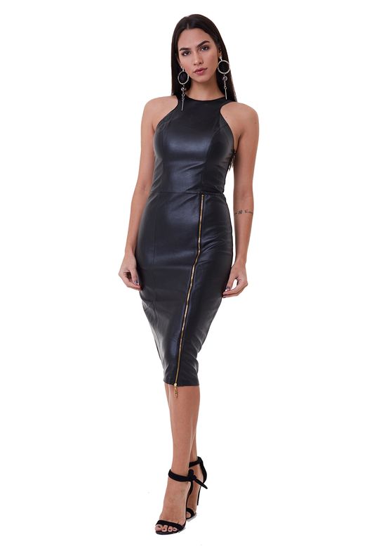 Vestido-Sintetico-Detalhe-Ziper-Frente