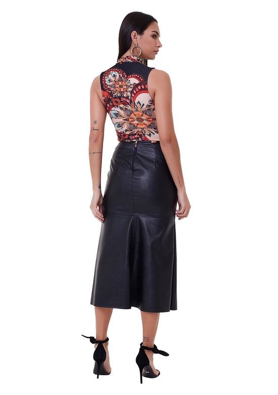 Saia-Midi-Em-Tecido-Sintetico-Com-Detalhe-De-Babado-Na-Barra