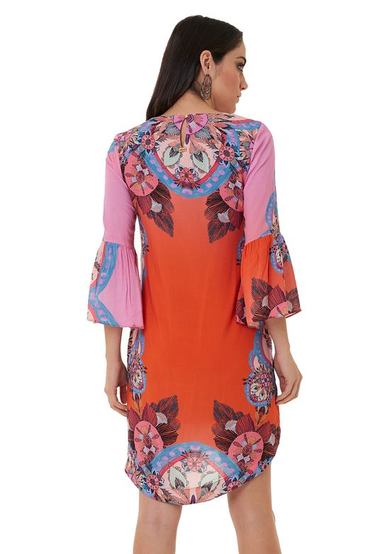 Vestido-Curto-Estampado-Com-Detalhe-Na-Manga