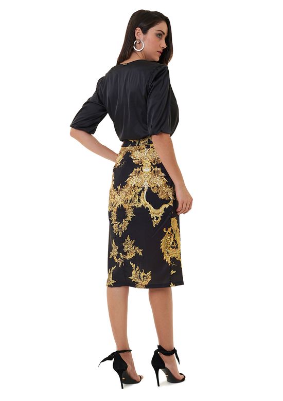 Saia-De-Linho-Estampada-Com-Cintura-Alta-E-Detalhes-Em-Botoes