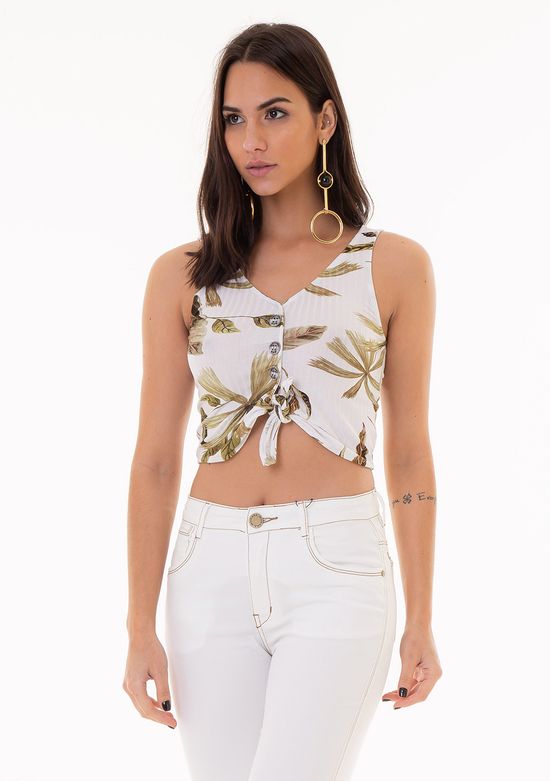 Cropped-Estampado-Com-Amarracao---Off-Folhas-P