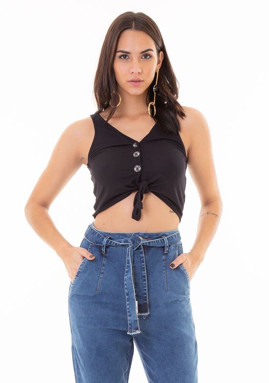 Cropped-Basico-Com-Detalhe-Em-Amarracao-E-Botoes---Preto-P