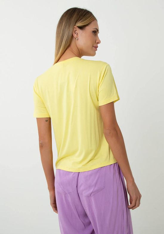 T-shirt-Manga-Curta-Bolso-Frente---Amarelo-P